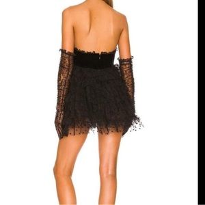 For Love and Lemons black dress/gloves